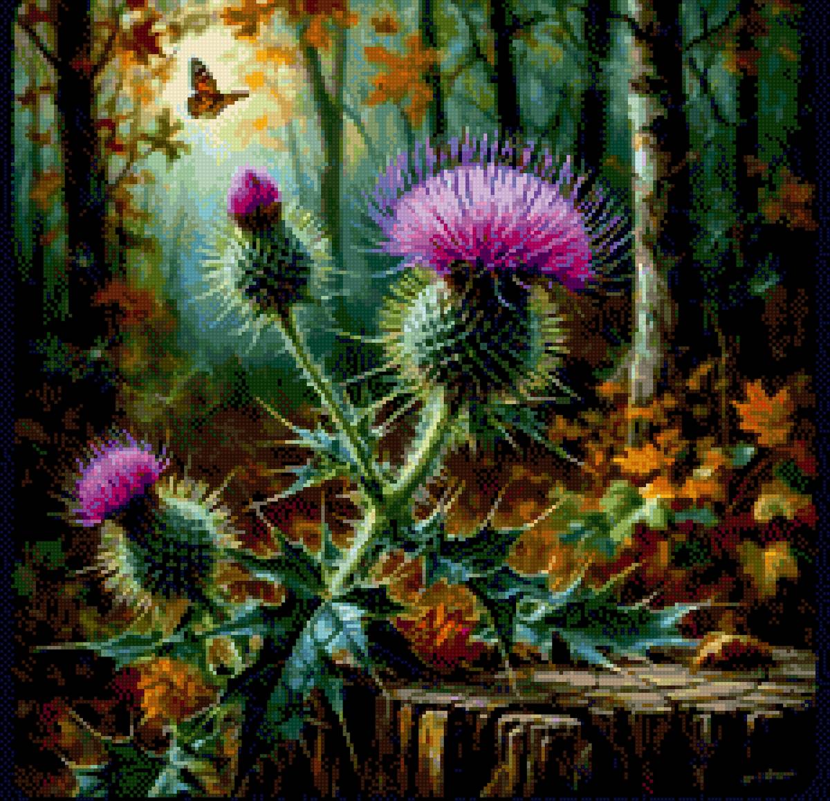 Лес - чертополох - предпросмотр