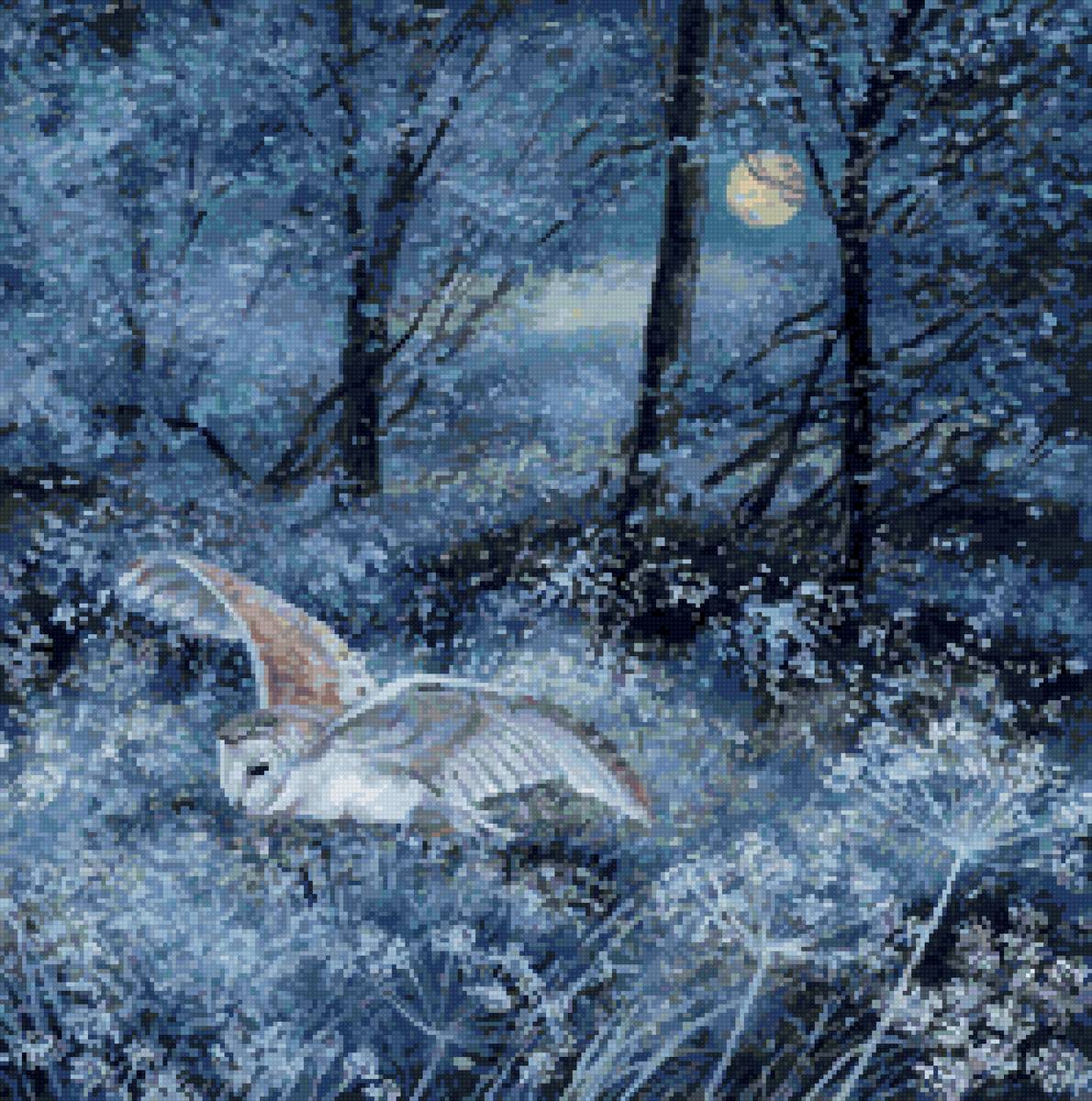 №2923943 - лес сова ночь - предпросмотр