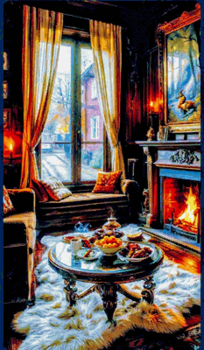 Дом - камин - предпросмотр