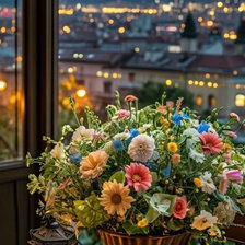 Схема вышивки «Уют вечернего города»