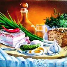 Схема вышивки «Ужин»