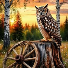 Схема вышивки «Филин»