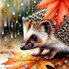 Схема вышивки «Под дождем»