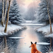 Схема вышивки «Зима»