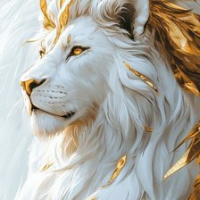 Схема вышивки «Лев в золоте»