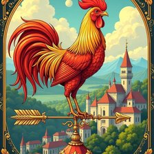 Схема вышивки «Золотой Петушок»