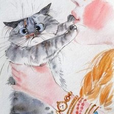 Схема вышивки «Мой котик»