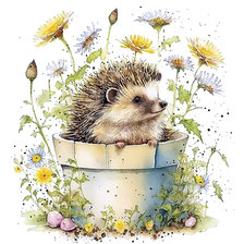 Схема вышивки «Ёжик»