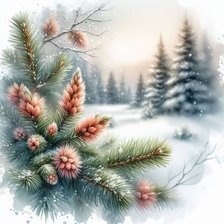 Схема вышивки «Зимняя красота»