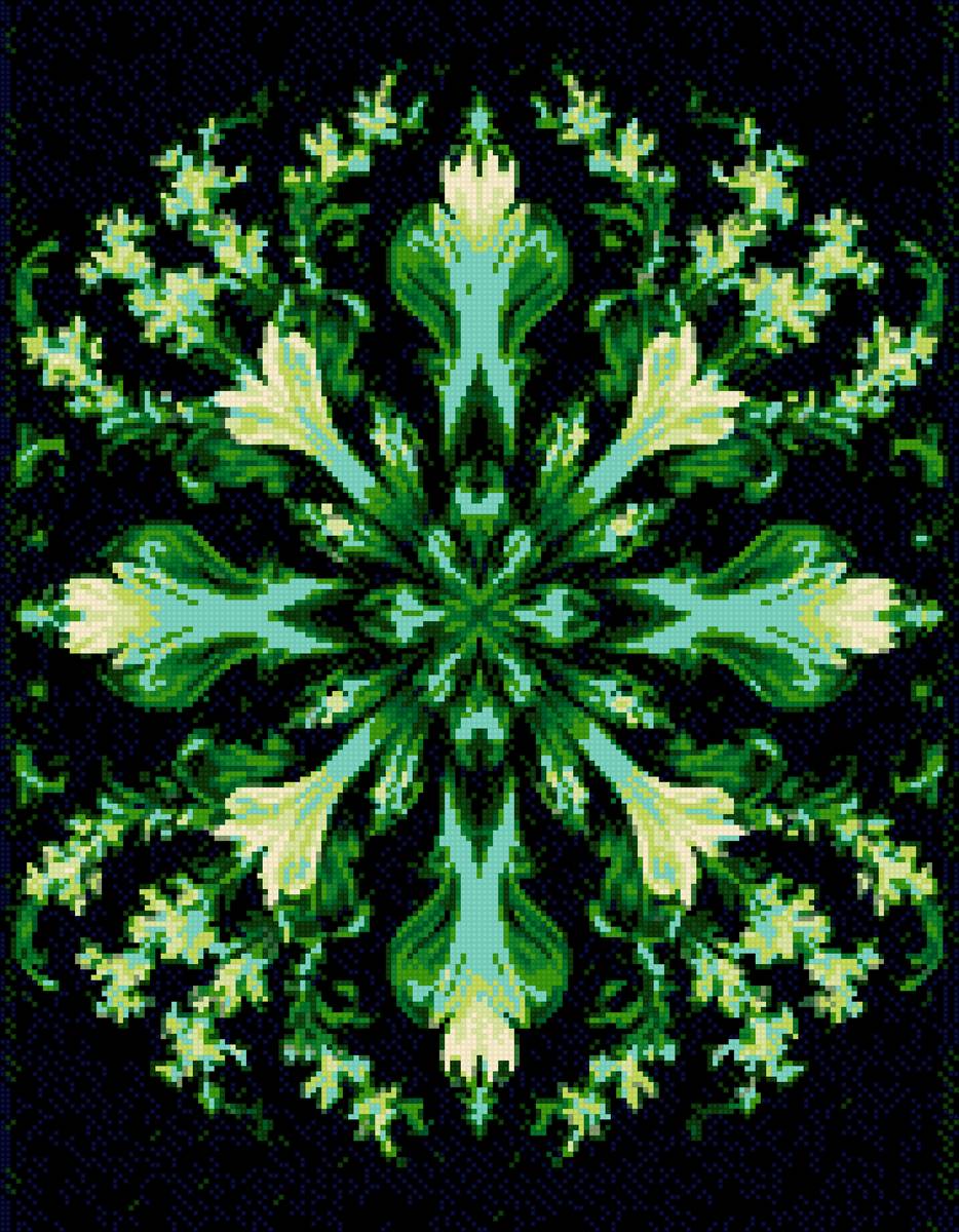 Узор - зеленый - предпросмотр