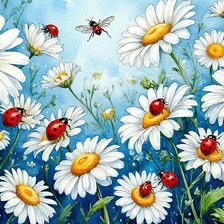 Схема вышивки «Ромашки»