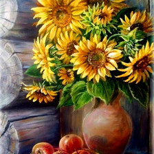 Схема вышивки «Подсолнухи»