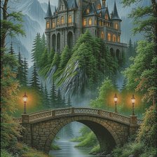 Схема вышивки «Замок»