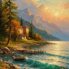 Схема вышивки «морской пейзаж»