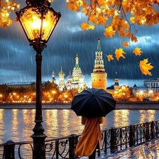 Схема вышивки «Осень ночью»