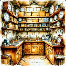 Схема вышивки «Мастерская»