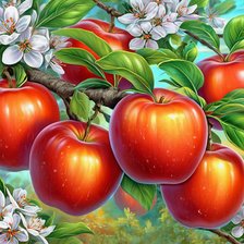 Схема вышивки «яблоки»