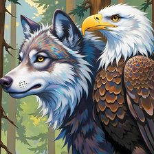 Схема вышивки «звери и птицы»