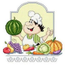 Схема вышивки «повар и овощи»