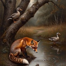 Схема вышивки «Охота»