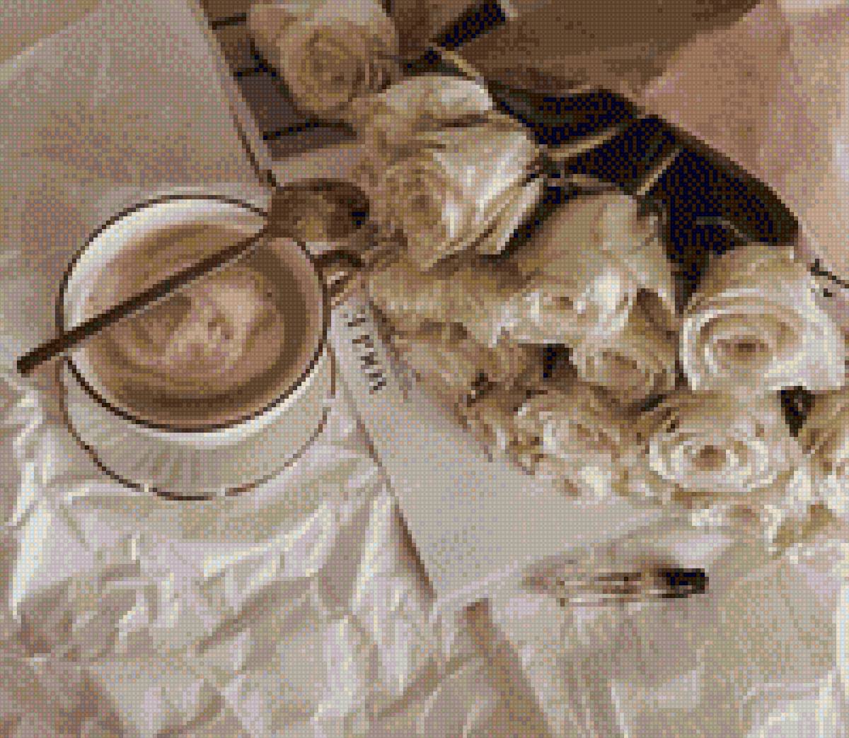 Розы кофе - розы, кофе - предпросмотр