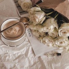 Схема вышивки «Розы кофе»