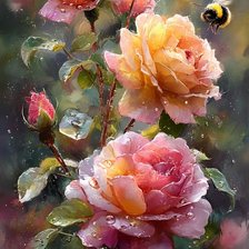 Схема вышивки «Ах,эти розы...»