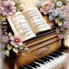 Схема вышивки «Фортепиано»