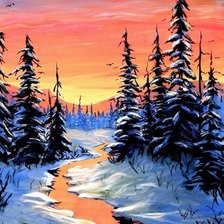 Схема вышивки «Зима»