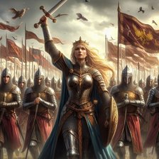 Схема вышивки «Воительница»