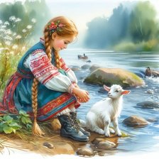 Схема вышивки «Русская красота»