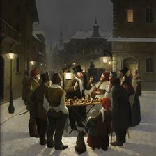 Схема вышивки «Продавец часов»