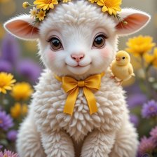 Схема вышивки «овечка»