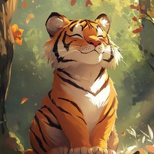 Схема вышивки «Тигренок»