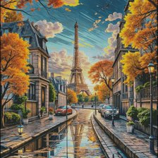 Схема вышивки «Осенний пейзаж»