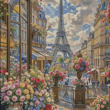 Схема вышивки «Цветочный город»