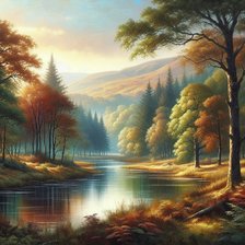 Схема вышивки «тихая осень»