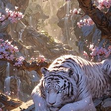 Схема вышивки «тигр»