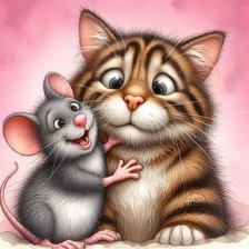 Схема вышивки «кошки-мышки»