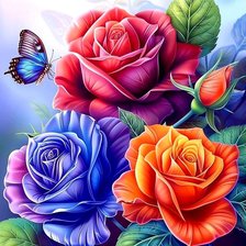 Схема вышивки «розы»