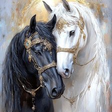 Схема вышивки «Лошадки»