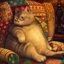 Схема вышивки «котик»