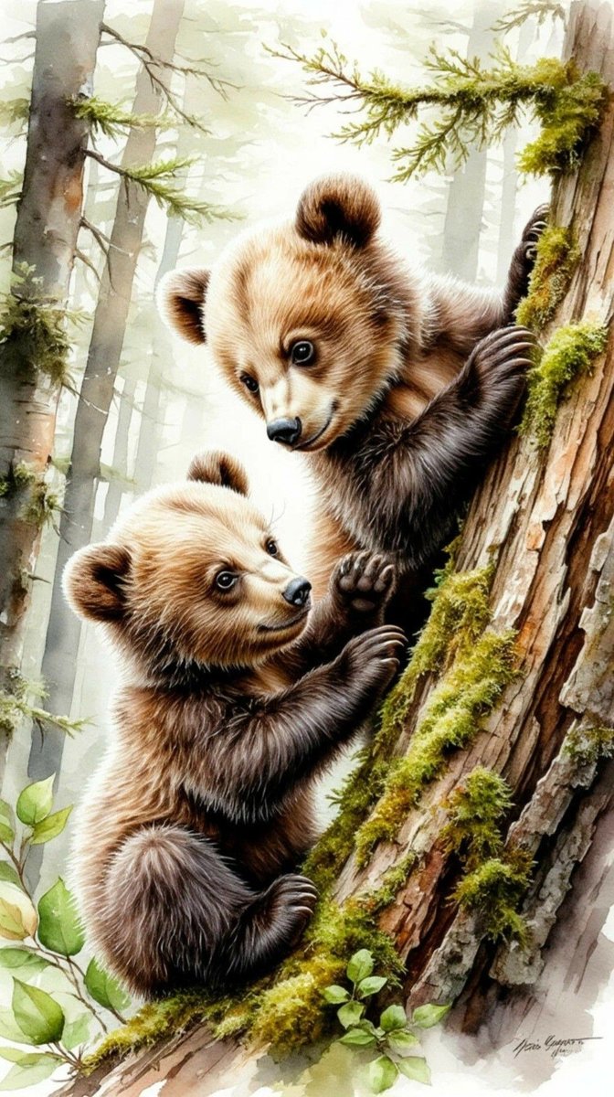 Детские забавы - дикий зверь, медведь, лес - оригинал