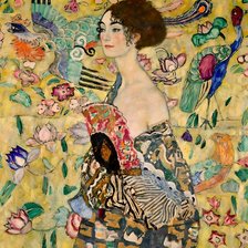 Схема вышивки «Девушка с веером»