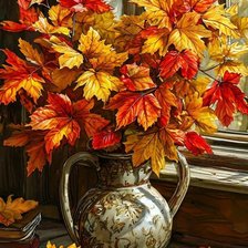 Схема вышивки «Кленовые листья»