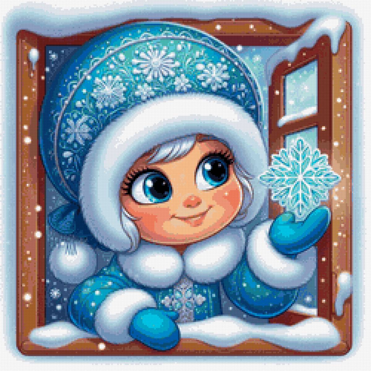 снегурочка - снегурочка, окощко, новый год - предпросмотр