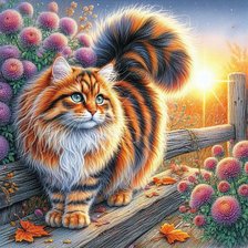 Схема вышивки «кошки»