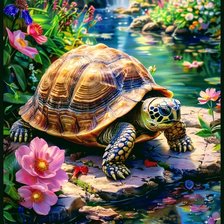 Схема вышивки «Река»