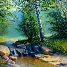 ручей в лесу