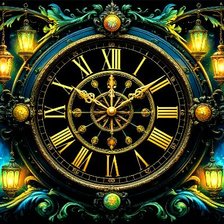 Схема вышивки «Часы»